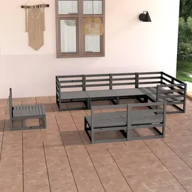 vidaXL Garten-Lounge-Set 8-tlg. grau