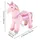 Vevor Reitpferd auf Rollen 80cm, 50kg Belastbares Stehpferd mit Soundfunktion, Spielpferd mit Erhöhtem Sitz Griffen Pedalen, Rosa Einhorn mit Regenbogenmähne zum Reiten für Kinder Mädchen 3-8 Jahren