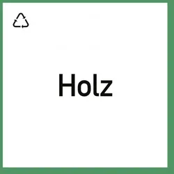 Wertstoffkennzeichnung "Holz", Folie, 300x300 mm