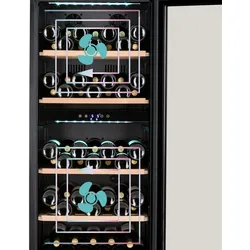 Klarstein Vinamour 66 Duo Weinkühlschrank 2 Zonen 204 L/79 Flaschen 5-18°C Touch Edelstahl