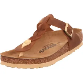 Birkenstock Gizeh Braided Nubukleder geölt cognac 38