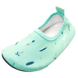 Playshoes Barfuß-Schuh Surfbrett Palmen in mint | Gr.: 22/23