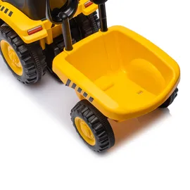 Lemodo Rutschauto Traktor Gelb mit Anhänger