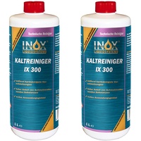 INOX® IX 300 Kaltreiniger 2x1L - Motorrad Reiniger entfernt Öl, Teer & Fett rückstandsfrei - Nicht korrosiver Auto Reiniger - hochwirksames Motor Reinigungsmittel