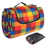 Hengsong Picknickdecke,Picknickdecke Wasserdicht,Picnic Blanket für Camping,Strandmatte am Strand,200×195cm,wasserdichte Decke mit PVC Wasserdicht,Bunt