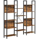 VASAGLE Bücherregal braun, schwarz 158,0 x 24,0 x 166,0 cm