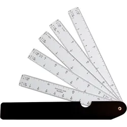 Aristo Fächermaßstab - 15 cm - Plexiglas