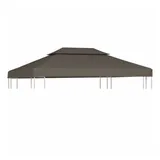 vidaXL Pavillon-Dachplane mit Kaminabzug 310 g/m2 4x3 m Taupe