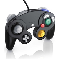 CSL Nintendo Controller, Gamepad für Nintendo GameCube / Wii Vibrationseffekte / ergonomisch (Nintendo), Gaming Controller, Schwarz