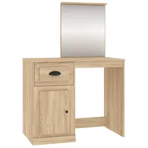 vidaXL Schminktisch mit Spiegel Sonoma-Eiche 90x50x132,5 cm