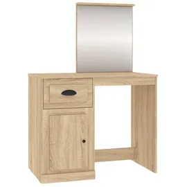 vidaXL Schminktisch mit Spiegel Sonoma-Eiche 90x50x132,5 cm