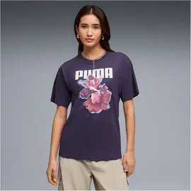 Puma Graphics Relaxed Flower Tee Lila XL