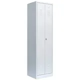 Classix Lüllmann Spind Mehrzweckspind Kleiderspind Spindschrank 2 Abteile 180x50x50cm grau X-510700,