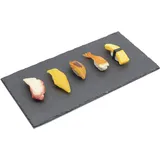 Y-Nut Sushi Teller Set, 4 Pc Schiefer, flach,Serviertablett, Stein Rock Stil, Käseplatte, Schiefer Platzset,Schieferplatten, Untersetzer, Platzteller, Platzset, Schieferplatte Set 30 x 20 cm