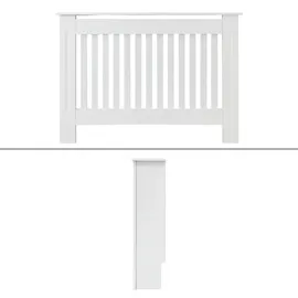ECD Germany Heizkörperverkleidung Landhausstil 112x19x82 cm Weiß