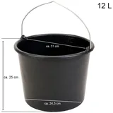 Mörtelkasten Mörtelkübel Zement Maurer Wanne Eimer 12l 20l 65l 90l rund eckig - 10 x 12 Liter