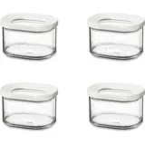 Mepal 4-tlg Vorratsdosen Set Modula 175 ml weiß | ideal für trockene Lebensmittel | Frischhaltedose | praktische Aufbewahrungslösung