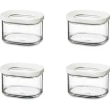 Mepal 4-tlg Vorratsdosen Set Modula 175 ml weiß | ideal für trockene Lebensmittel | Frischhaltedose | praktische Aufbewahrungslösung