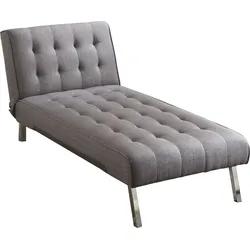 Relaxliege "Pierre", grau, ATLANTIC HOME COLLECTION, Sofas, mit Relax- und Schlaffunktion, mit Wellenunterfederung