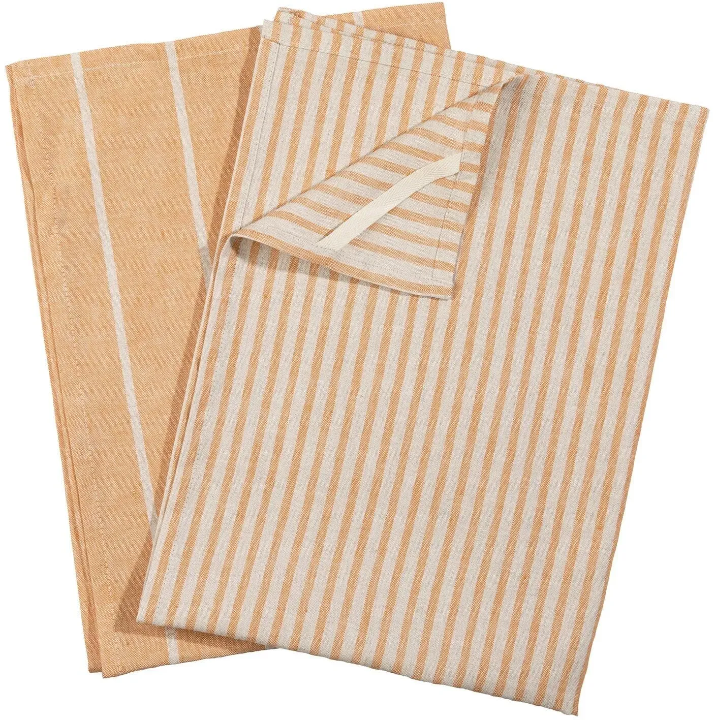 Pichler 2er Pack Halbleinen Geschirrtücher Corin 2x 50x70 cm | orange - orange