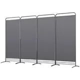 Angel Living Paravent Klappbar Raumteiler Freistehend Sichtschutzwand (4 St), Paravent 4 Teilig, 324(B) x 50(T) x 180(H)cm grau 324 cm x 180 cm x 50 cm