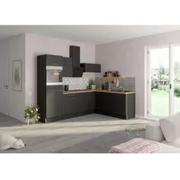 OPTIFIT Winkelküche L-Form 270 cm Anthrazit