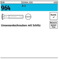 Industrial Quality Supplies DIN 964/ISO 2010 LinsenSenkkopfschraube M8x70 Edelstahl