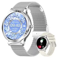 2026 Smartwatch Damen Silber mit HD-Display, Herzfrequenz, SpO2, EKG, Fitnessuhr, Aktivitätstracker, Bluetooth-Anrufe, IP67 wasserdicht (Silber) - Silber