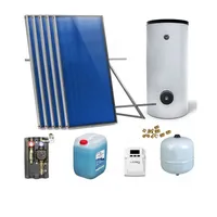 Sunex Solaranlage Solarpaket 5 Kollektoren Speicher Flachdach Flachkollektor Speicher