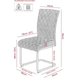 Möbel Boss Schwingstuhl RACHEL I Mikrofaser Vintage anthrazit 2er Set
