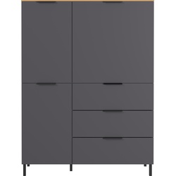 Germania California Highboard Holzwerkstoff Grau/Braun