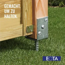 GAH Alberts U-Pfostenträger 71 x 200 mm Stahl feuerverzinkt