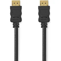 Nedis High-Speed 1,5m HDMI-Kabel mit Ethernet, vergoldet [Schwarz]