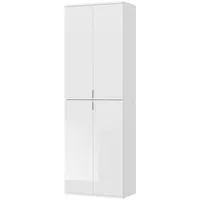 Inn.furn Garderobenschrank weiß Hochglanz 61 cm, 4-türig SystemX