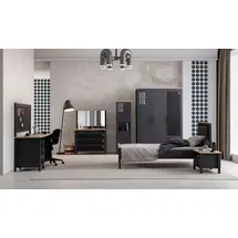JVmoebel Kleiderschrank 211 x 105 x 130 cm Grau