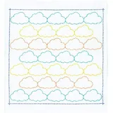 OM System Olympus Thread Sashiko Stickpackung Hana Fukin Pop Designs Wolken Stoff bedruckt, Multifarbig