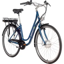 Saxonette E-Bike SAXONETTE "Fashion Plus 2.0" Gr. 45, blau (nachtblau glänzend), E-Bikes, 45cm, 28 Zoll (71,12cm), Pedelec, Elektrofahrrad für Damen u. Herren