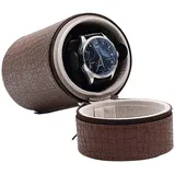 PU Leder Automatische Uhrenbeweger Box Fur Automatikuhren 1 Uhren, Watch Winder Box Mit 3 Modi & Leisem Motor, Batteriebetriebenem Oder Netzteil-Black