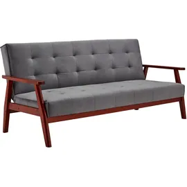 SalesFever Schlafsofa skandinavisch Samt Eukalyptus Massivholz Relaxfunktion
