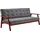 SalesFever Schlafsofa skandinavisch Samt Eukalyptus Massivholz Relaxfunktion