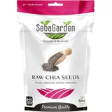 Seba Garden Premium Nährstoffreich – Rohe schwarze Chiasamen 1 kg (2,2 lb) mit 5 g Protein und 10 g Ballaststoffen für Salate, Joghurt und Smoothies, gentechnikfrei, vegan, glutenfrei, Keto und Paleo