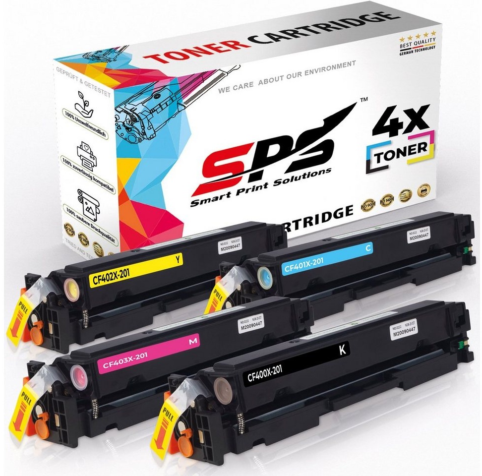 SPS Tonerkartusche Kompatibel für HP Color Laserjet Pro M252DW 201X, (4er Pack) gelb|schwarz