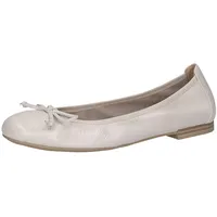 CAPRICE Damen Ballerinas aus Leder mit Schleife, Cremefarben (Pearl