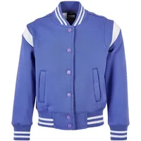 URBAN CLASSICS Inset College Jacke Purple Day / White