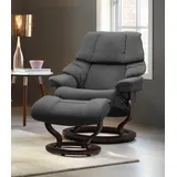Stressless Stressless® Relaxsessel »Reno«, mit Classic Base, Größe S, M & L, Gestell Braun Stressless® dark grey q2 faron),