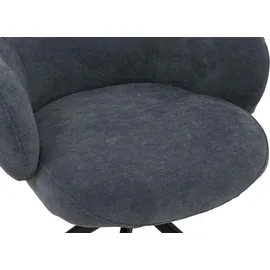 Mendler Esszimmerstuhl HWC-O77 Chenille grau-blau