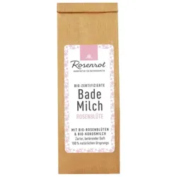 Rosenrot Bademilch Rosenblüte mit Bio-Kokosmilch