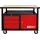 KS Tools Fahrbare Werkbank Stahl 120 cm/60 cm grau mit 3 Schubladen und 1 Tür