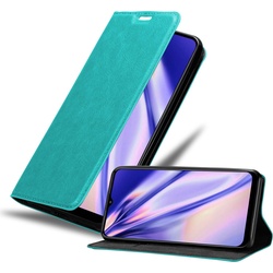 Cadorabo Book Invis. Magnet Hülle (Motorola Moto E30, Motorola Moto E40, Motorola Moto E20), Smartphone Hülle, Türkis
