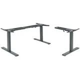Mendler Gestell HWC-D40, variables Tischgestell für Eck-Schreibtisch, elektrisch höhenverstellbar Memory 45kg - anthrazit-grau
